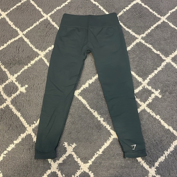 GYMSHARK VITAL SEAMLESS 2.0 LEGGINGS - Small, Woodland Green Marl - Picture 7 of 8